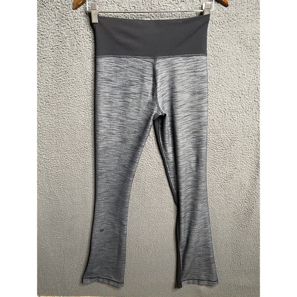 Lululemon Barre Pulse Pant (Tall) Flare Legging in Black / Slub Denim Black - 6 - Picture 5 of 16